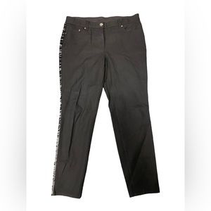 Chico’s So Slimming Black Tuxedo Pants Jeans Sz 1 (US Sz 8) EUC